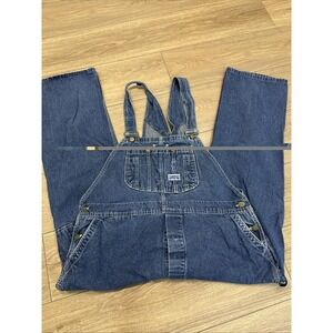 VGT Big‎ Smith Bib Overalls Vintage 44X30 Made In USA Button Fly EUC